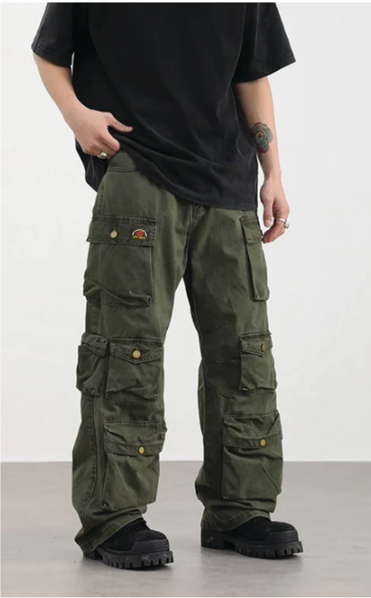 Mock Neck Tee & Flap pocket cargo pants combo – Perfectstore4beauties